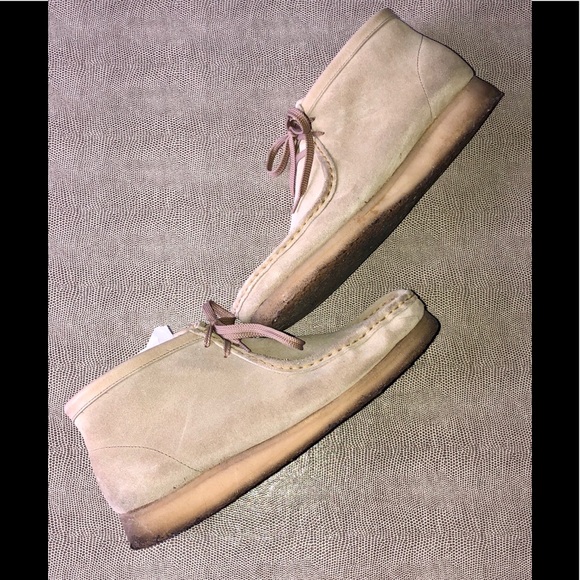 clarks originals men's wallabee moccasin loafers maple suede size 10